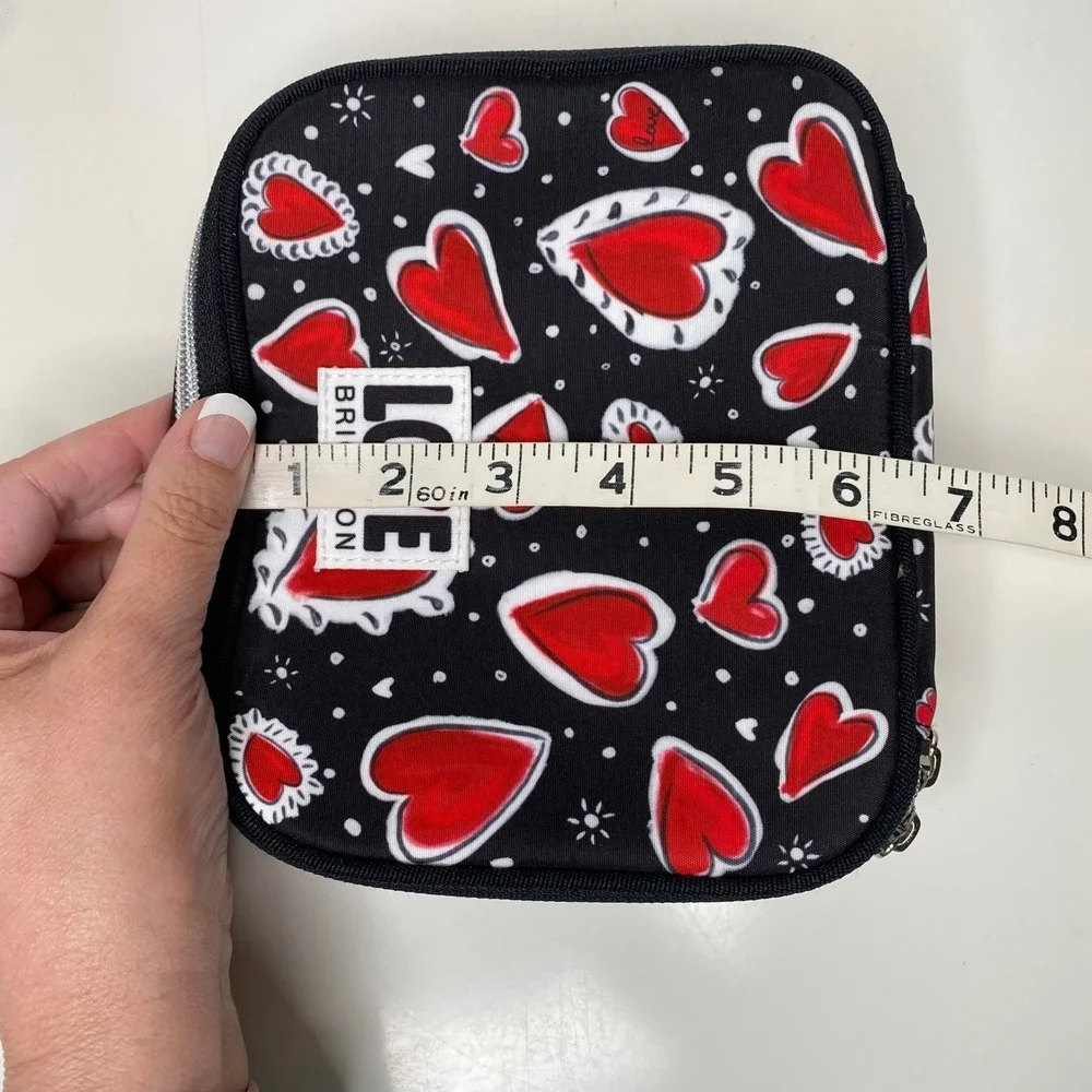Love‎ Brighton Hearts A Flutter Jewelry Case Travel Bag Black Red